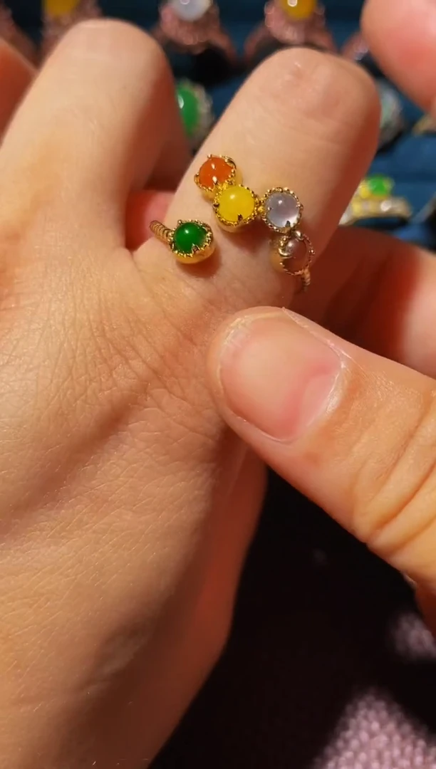 翡翠戒指银S925镶嵌...................