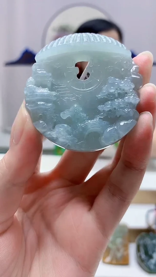 未镶嵌定制翡翠4852zm-毛货挂件35