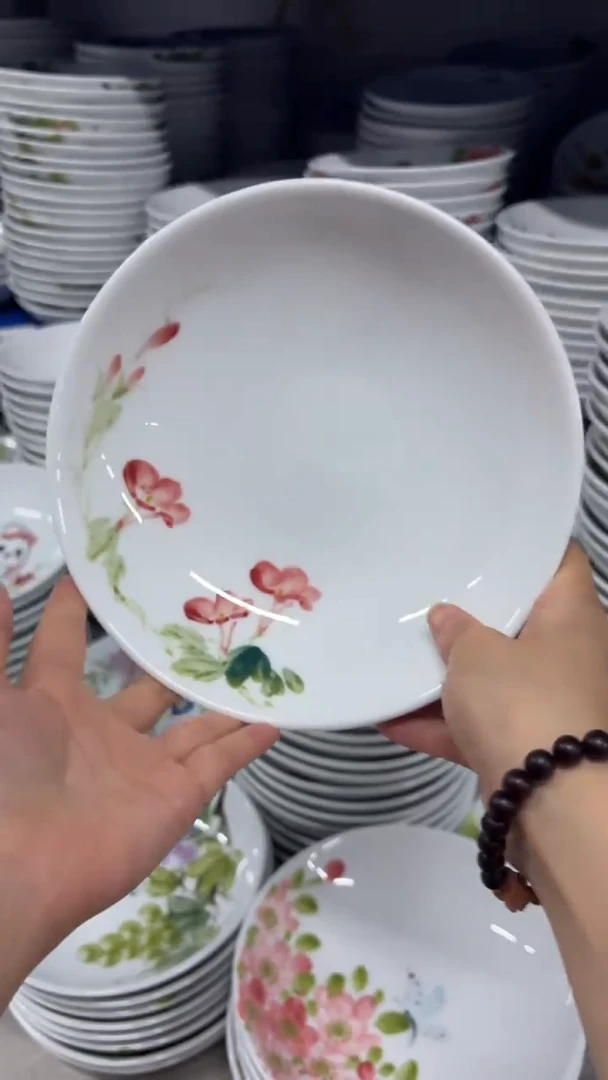 景德镇手绘釉中彩（食品级）圆深盘