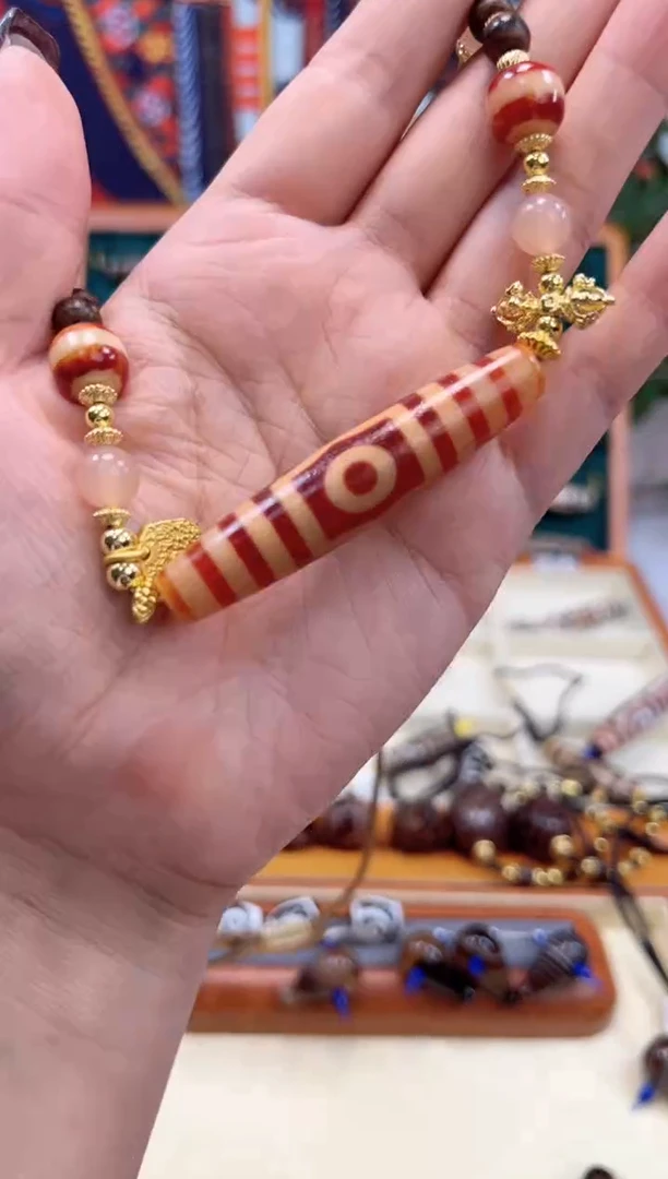 玛瑙/玉髓（覆膜）颈饰合金27.（微瑕）