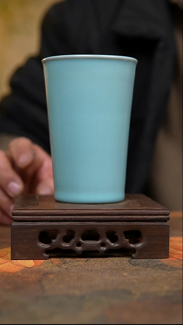 杯仿古天青纯手可乐杯微瑕