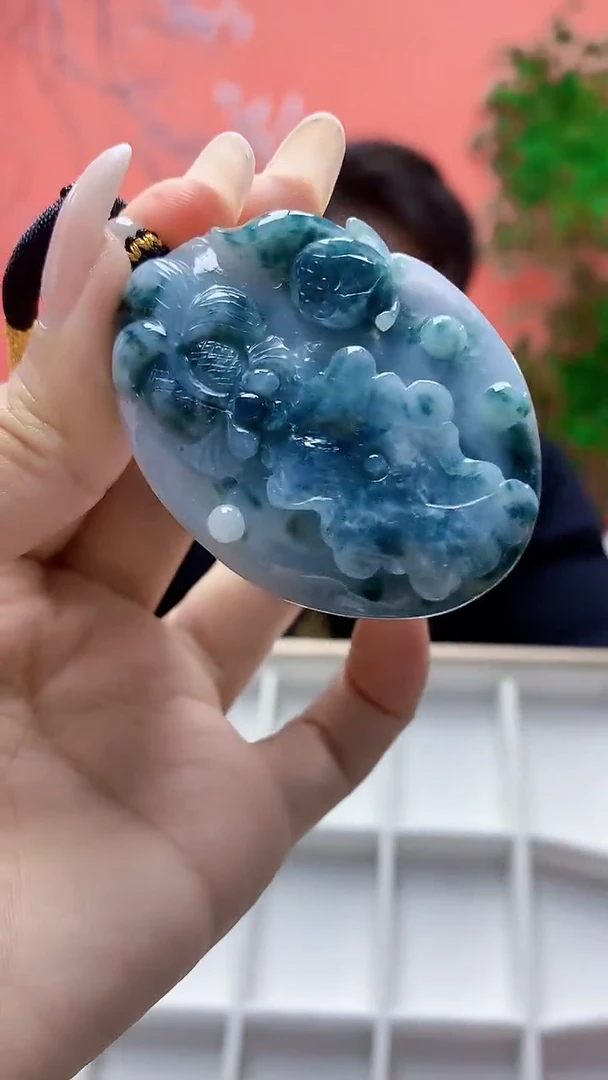 未镶嵌定制翡翠5060ty-毛货挂件170