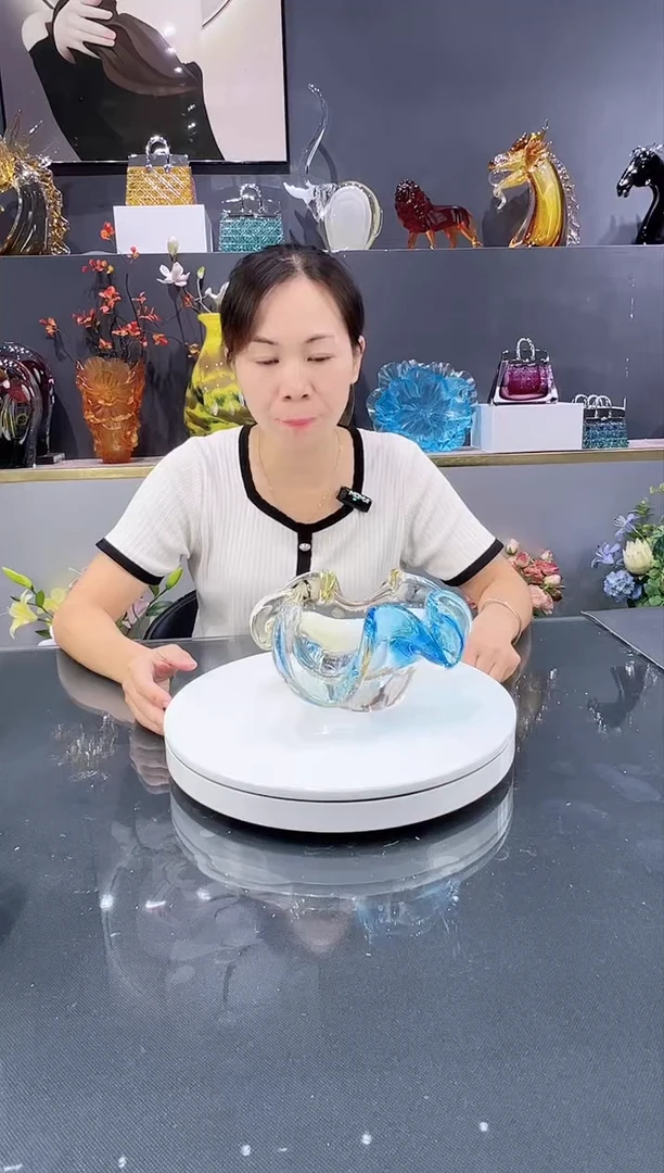 琉璃水晶琉璃果盘1个