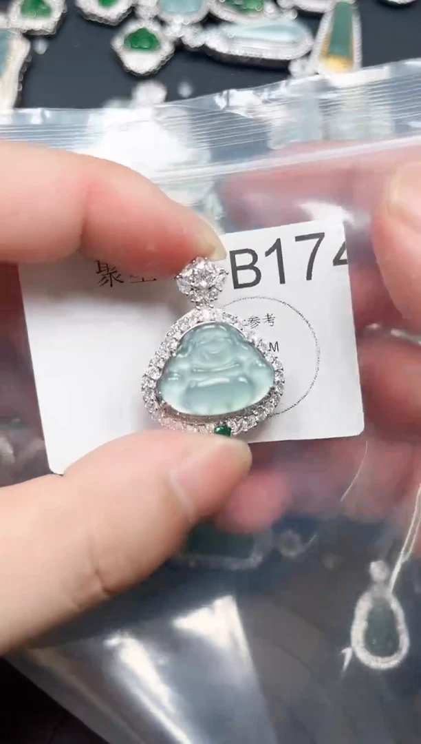 【闪购商品】翡翠颈饰未镶嵌 赠皮绳174