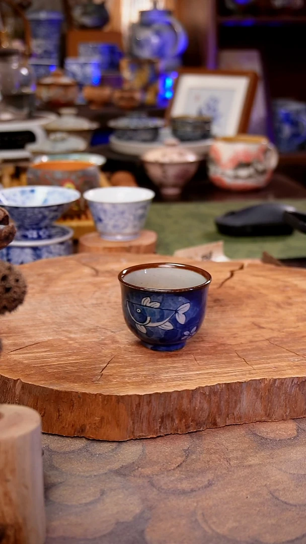 摆件陶鱼手工手绘手工手绘