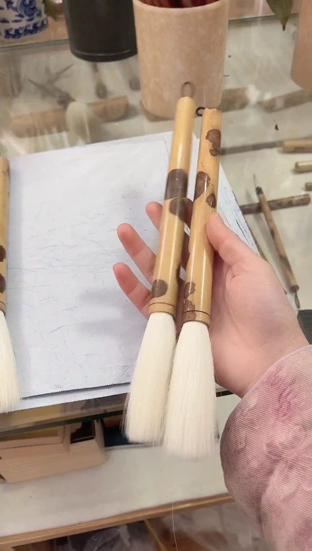 11号【清水试笔，拒绝蘸墨】墨琳笔庄毛笔2支羊毫7.5*1.6