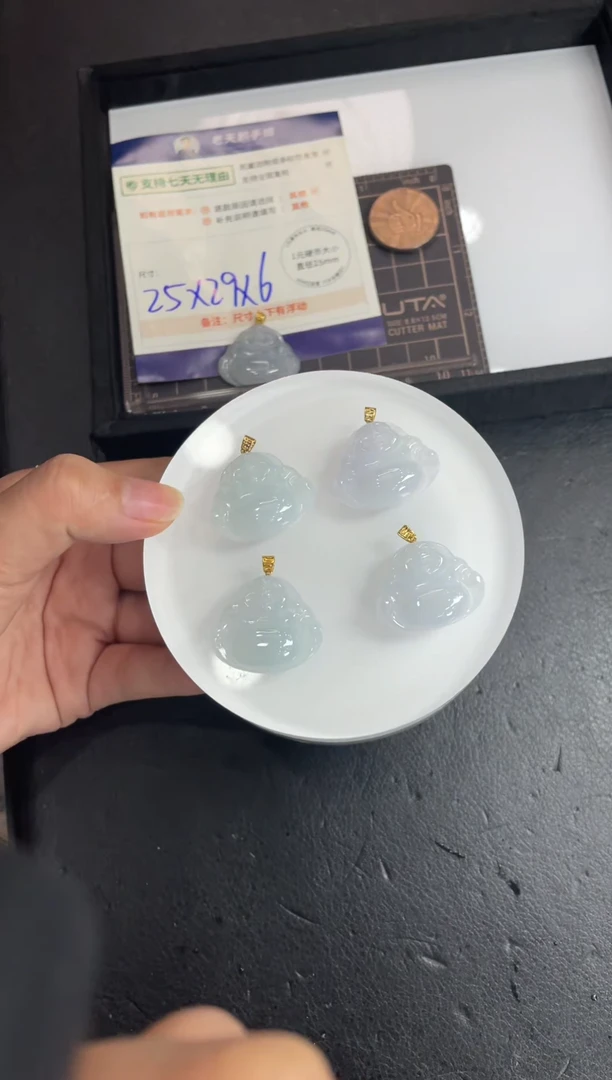 【闪购商品】翡翠挂件18K金镶嵌佛公FL07配绳/多样性发其一CP