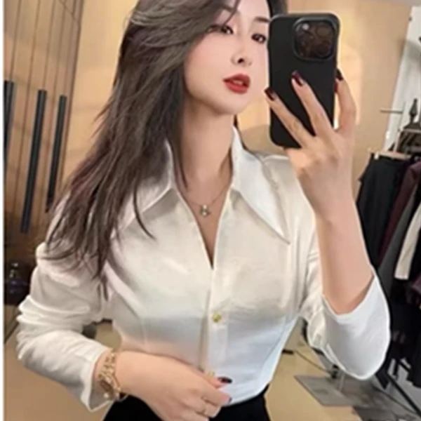 法式别致内搭小众衬衣高级感设计感长袖衬衫上衣女