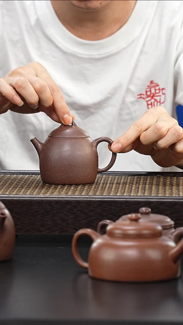 茶壶紫砂全手工千禧紫泥秦权