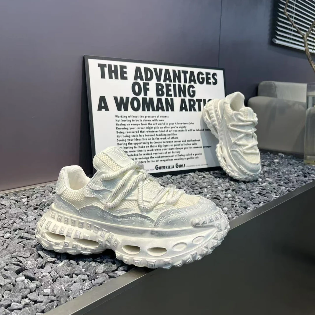 YS-夏季厚底增高透气复古风休闲百搭男士爆款老爹鞋