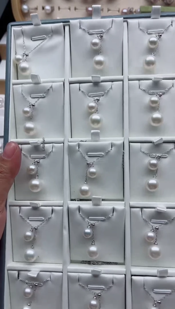 套链银S925镶嵌淡水珍珠多样性发其一，非无暇