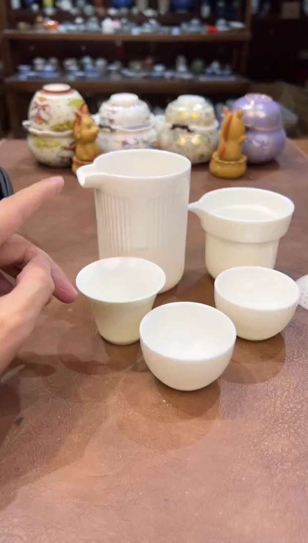 真的很便宜会开片的旅行茶具