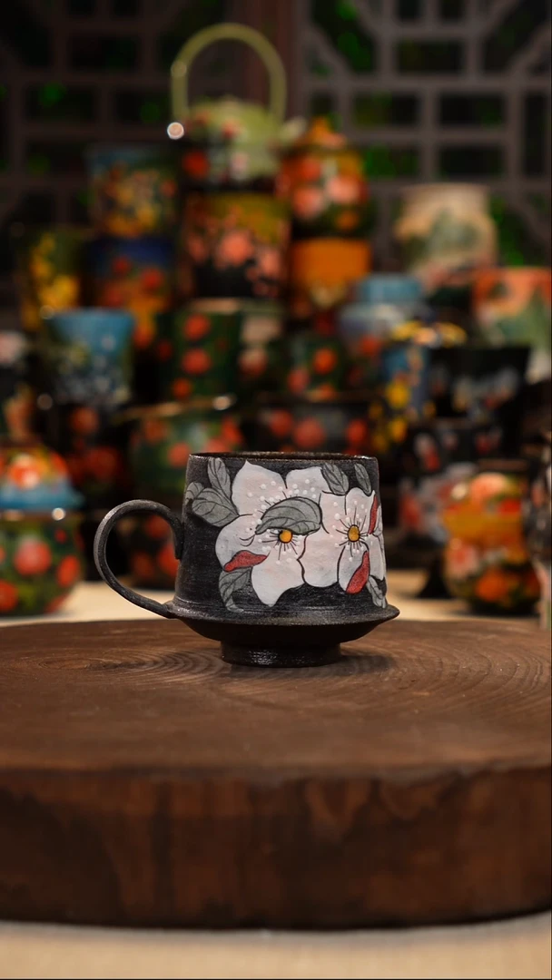 油画    釉下彩   杯子