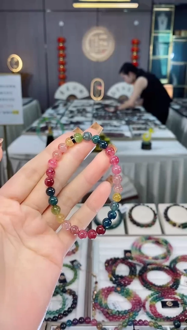 未镶嵌老矿碧玺单圈手串6mm+碧玺dan多样性发一条