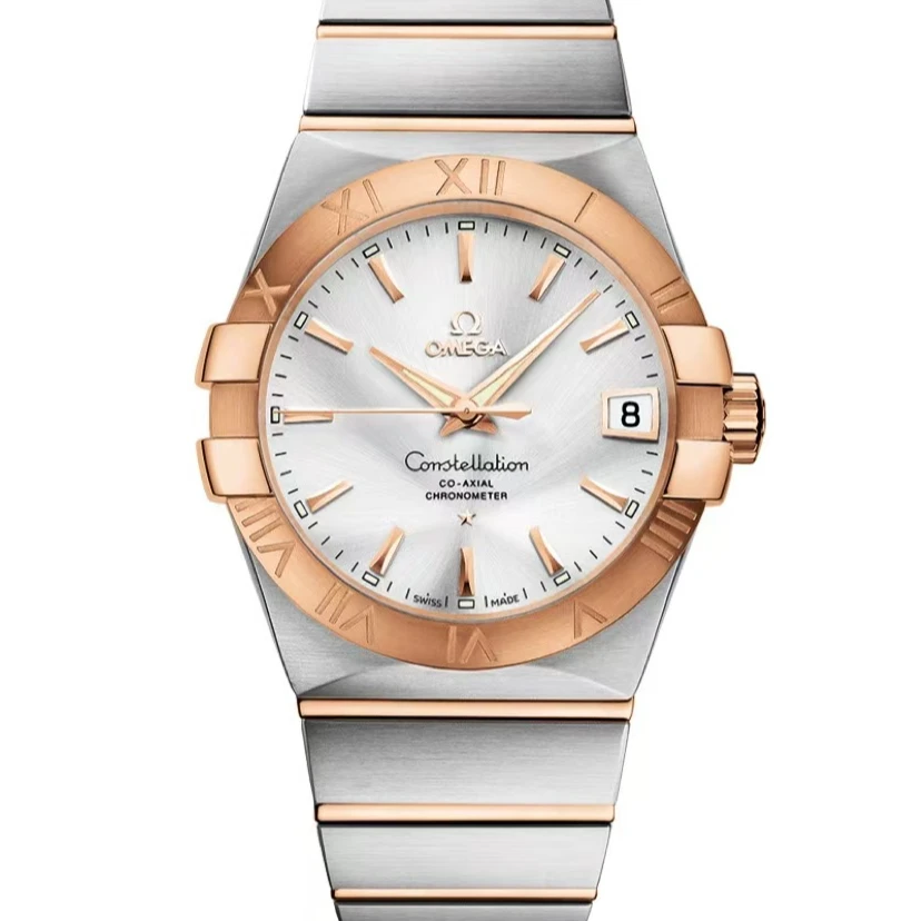 99新 Omega/欧米茄 星座系列/自动机械/精钢‑红金/38毫米/全套