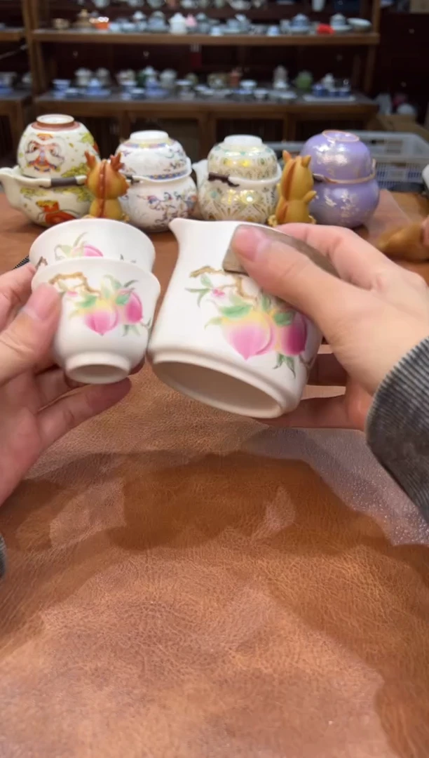 真的很便宜会开片的旅行茶具