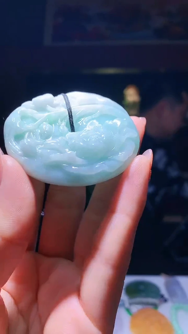 【闪购商品】定制翡翠未镶嵌1034hm-毛货挂件19