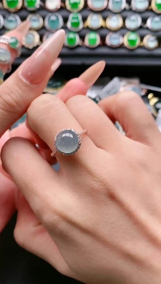 【闪购商品】翡翠戒指银S925镶嵌111111