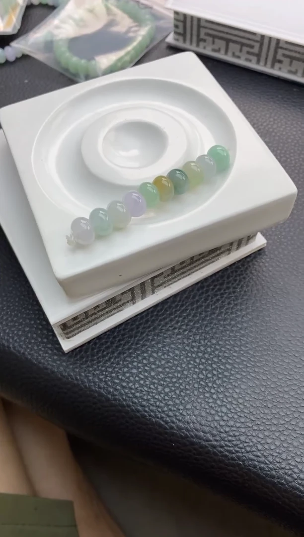 翡翠散珠64天然A货翡翠散珠