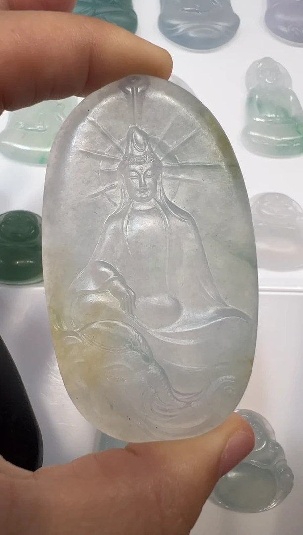 未镶嵌定制翡翠普贤