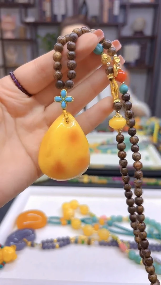 【闪购商品】蜜蜡毛衣链未镶嵌M511