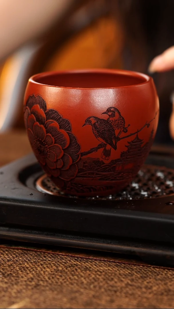 茶杯紫砂宜兴原矿紫砂杯