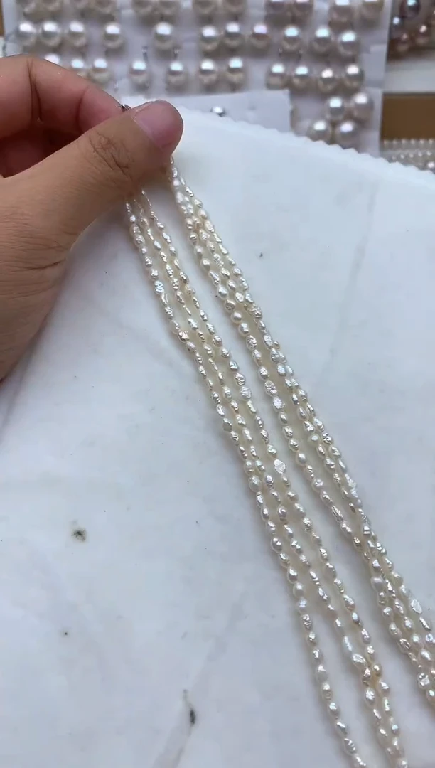 淡水珍珠银S925镶嵌项链多样性发其一，非无暇