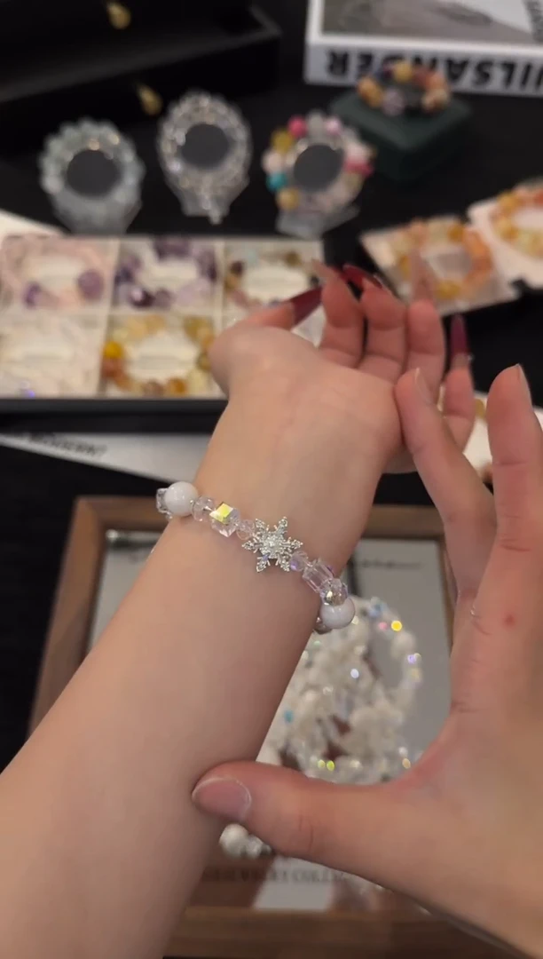 合金手链水晶雪花幽灵x3678