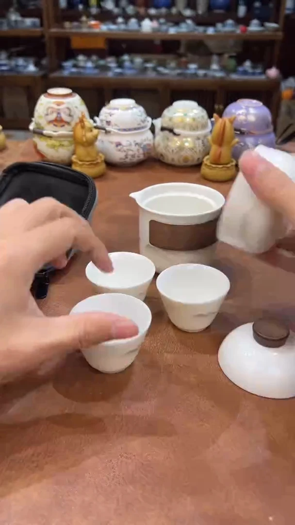 真的很便宜会开片的旅行茶具