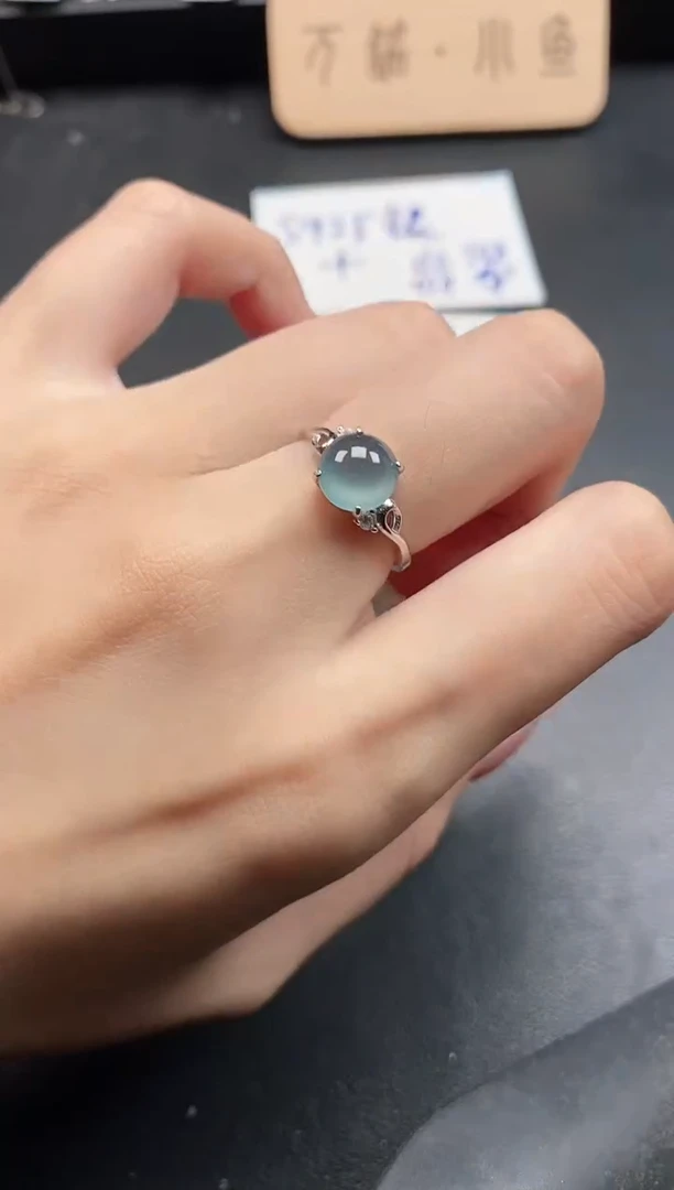 银S925镶嵌戒指翡翠51151