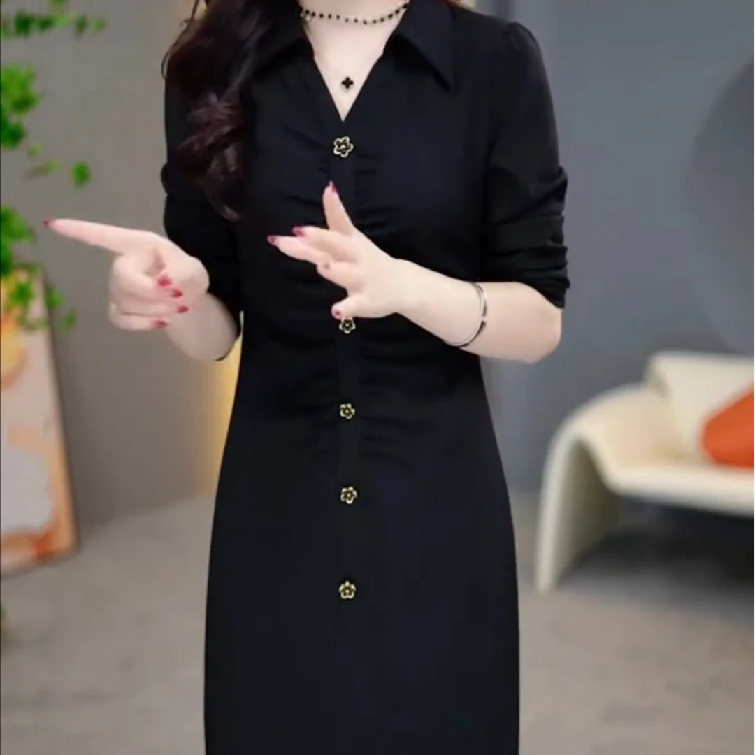 2024年秋寄新款时尚百搭显瘦韩版连衣裙