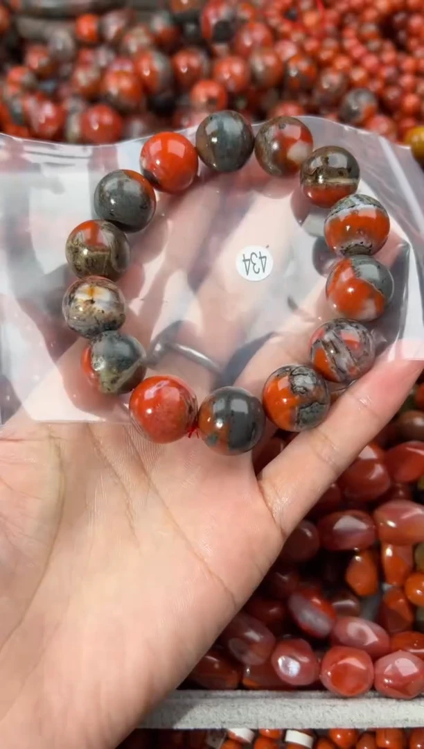 南红玛瑙手串未镶嵌杨*12+
