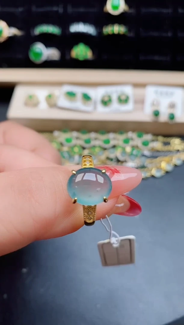 【闪购商品】翡翠戒指银S925镶嵌5080550