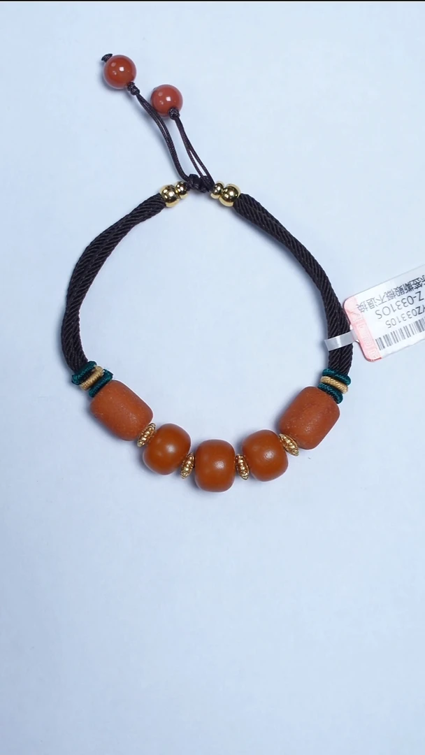 手链蜜蜡未镶嵌橘皮老蜡桶珠手绳