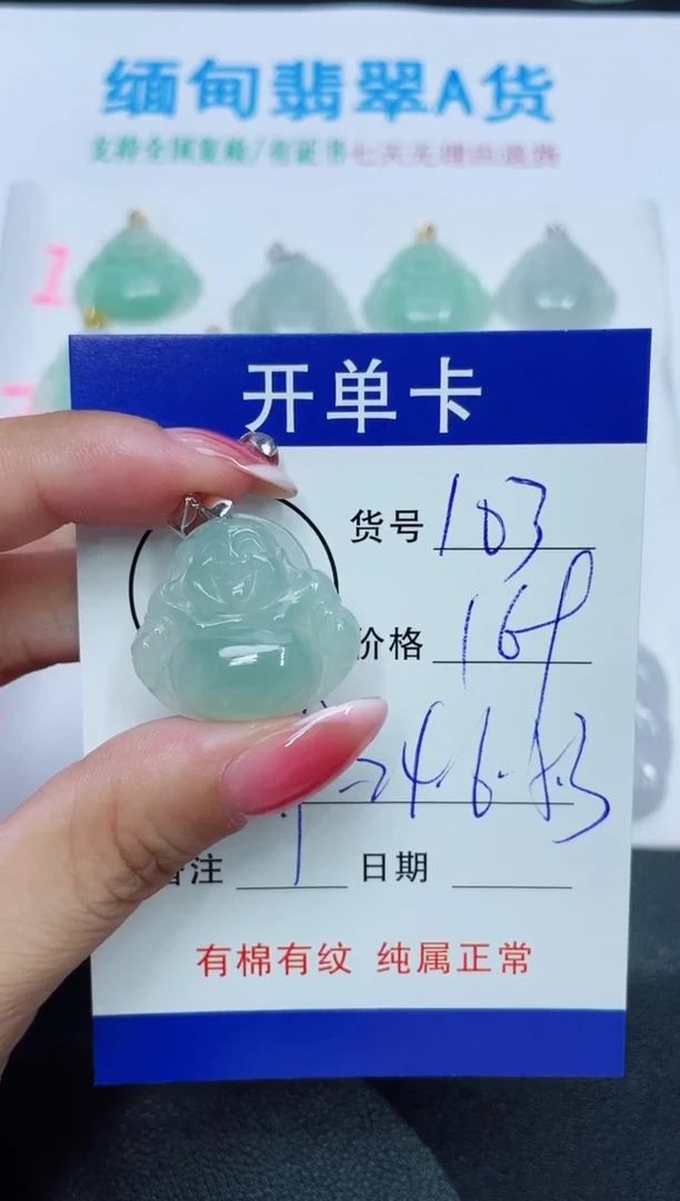 翡翠未镶嵌吊坠(赠链)103