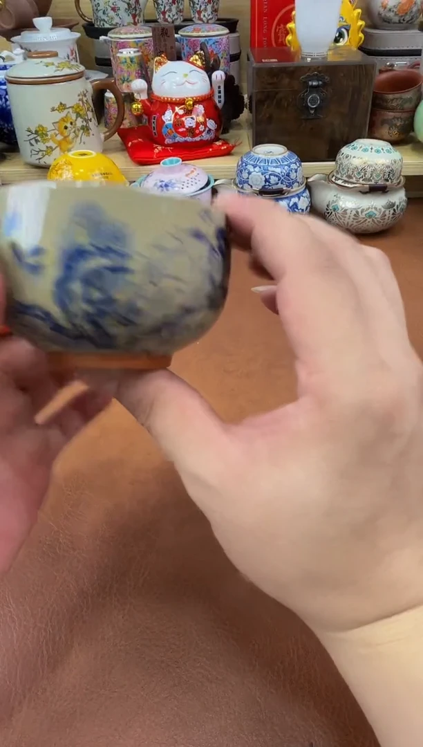 陶瓷茶具摆件旅行套组
