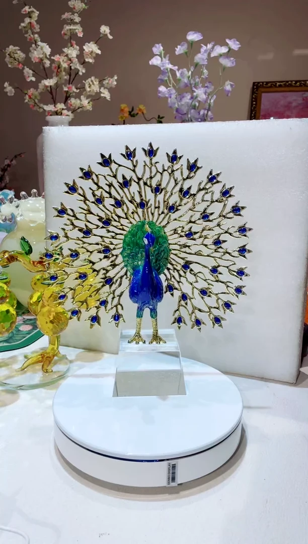 【闪购商品】琉璃手工艺品  孔雀摆件