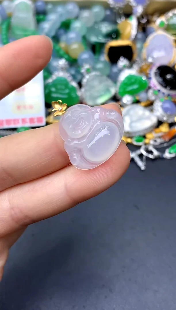 颈饰18K金镶嵌翡翠138-中国好珍宝