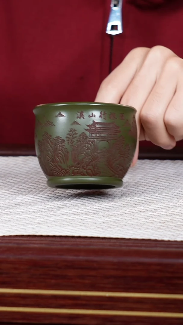 茶杯紫砂宜兴原矿紫砂 全手工制作