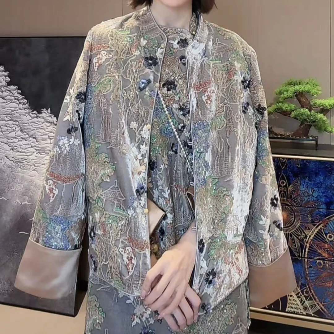 KK颜小新【暗香疏影】新中式国风流行色修身日常舒适秋冬套装