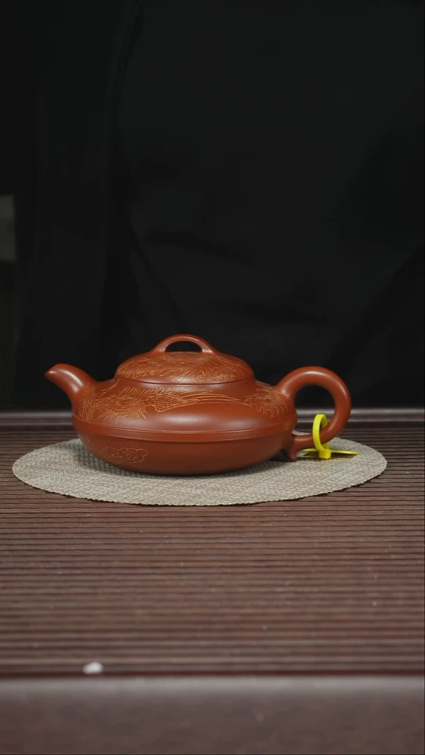 茶壶紫砂T361 大红袍 线圆 250cc