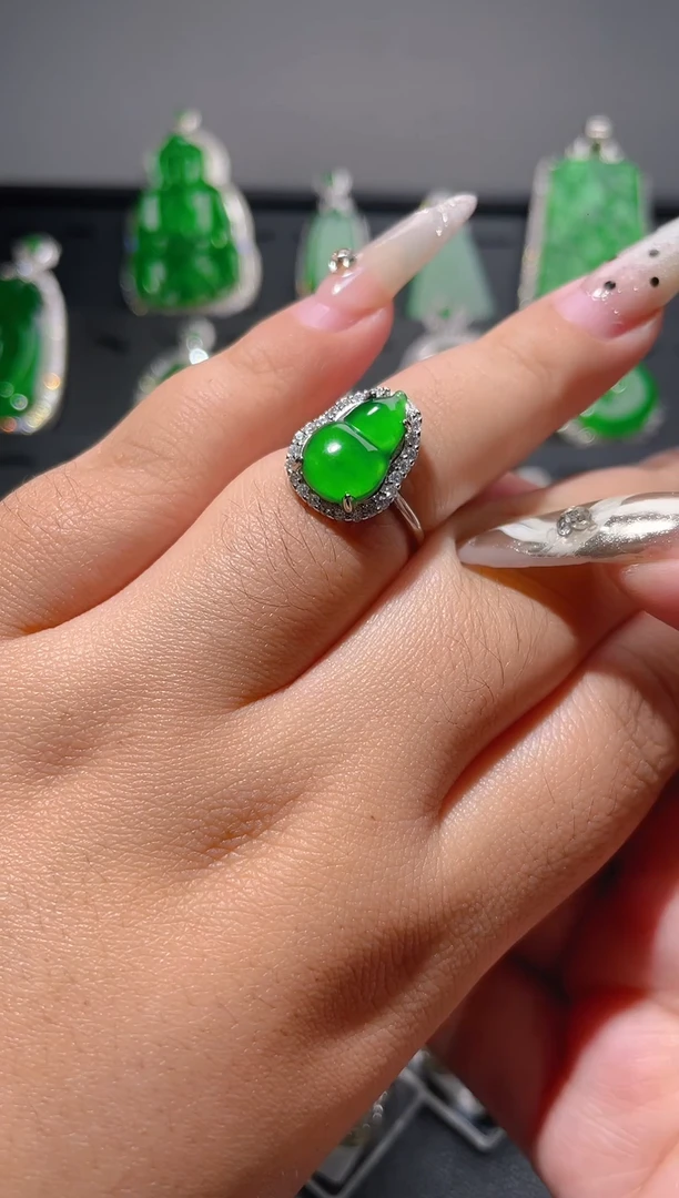 【闪购商品】翡翠戒指未镶嵌天然A货翡翠20