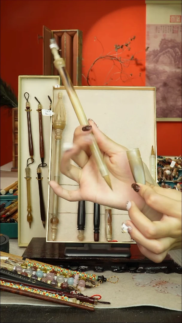 133号闪孤品高货毛笔链接 清水试笔 蘸墨不退