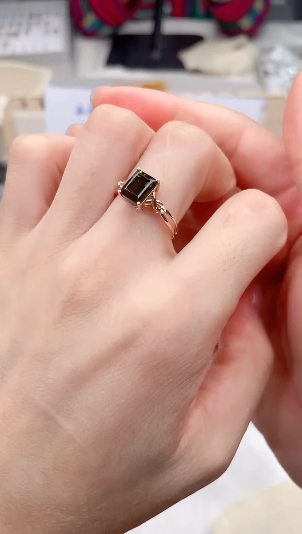 碧玺戒指18K金镶嵌高货