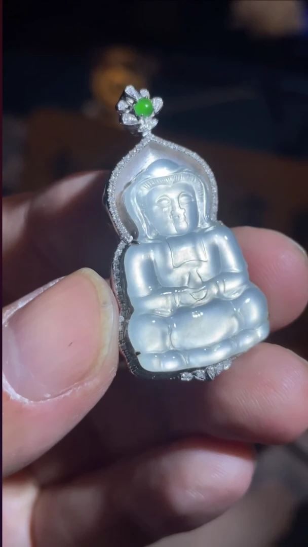 18K金镶嵌定制翡翠1888号