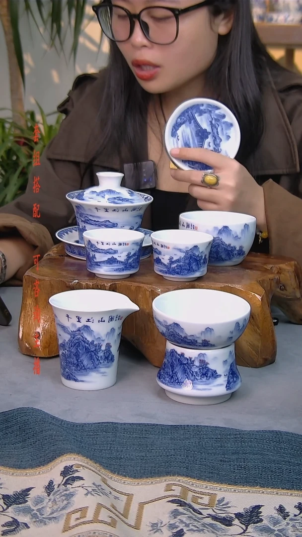 简装家用款7件套 白瓷陶瓷茶具