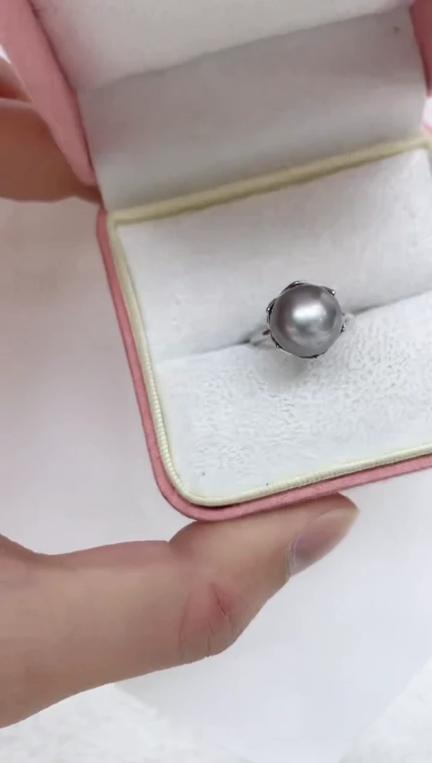 【闪购商品】海水珍珠戒指银S925镶嵌海水珍珠戒指