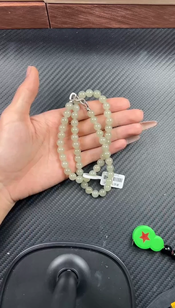 未镶嵌手串和田玉且末近矿微色差妈妈链卡8