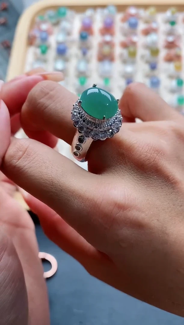 未镶嵌戒指翡翠 天然缅甸翡翠A货222 8-3