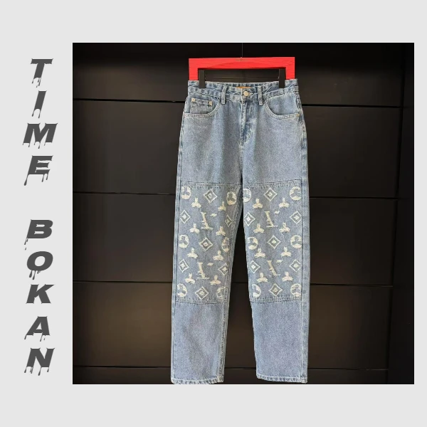 【DU】高奢定制25ss夏季时尚百搭水洗个性休闲直筒牛仔裤-77217